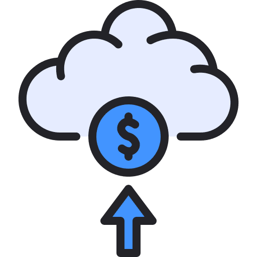 Cloud coin money cloud icon Cloud coin money cloud icon