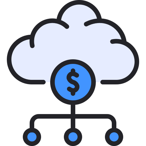 Cloud marketing business and finance cloud icon Cloud marketing business and finance cloud icon