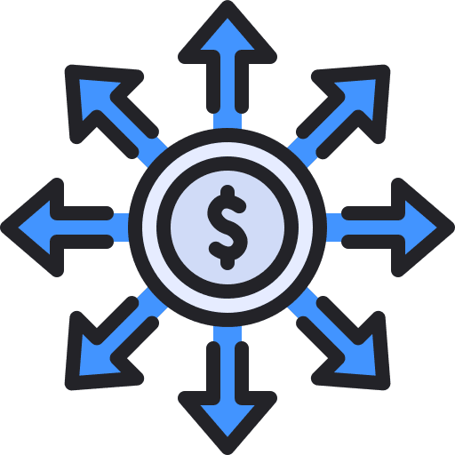 Coin arrow coin investment icon Coin arrow coin investment icon