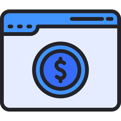 Web earning payment website icon Web earning payment website icon