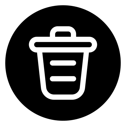 Delete symbol user interface can button icon