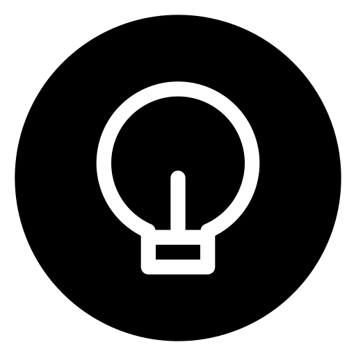Lamp button idea user interface icon