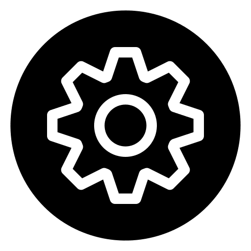 Setting configuration gear user interface icon