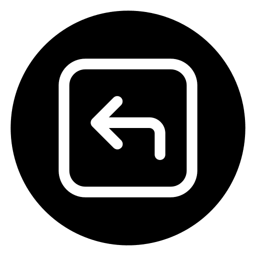 Left arrow user interface direction button icon