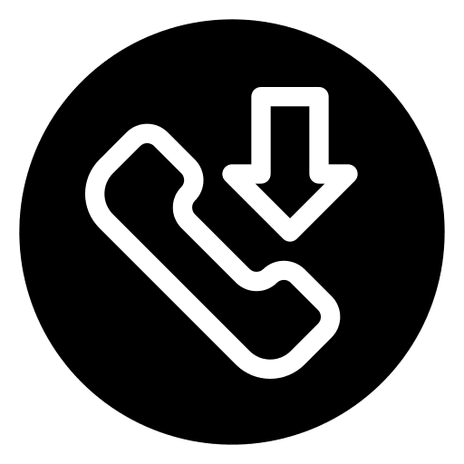 Call user interface telephone receiver incoming icon