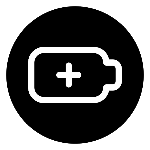 Battery level charge plus icon