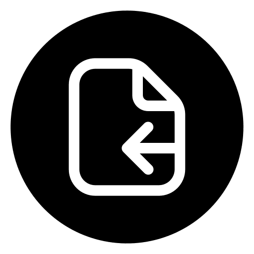 File receive ui left arrow icon