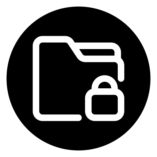 Folder files and folders storage security icon
