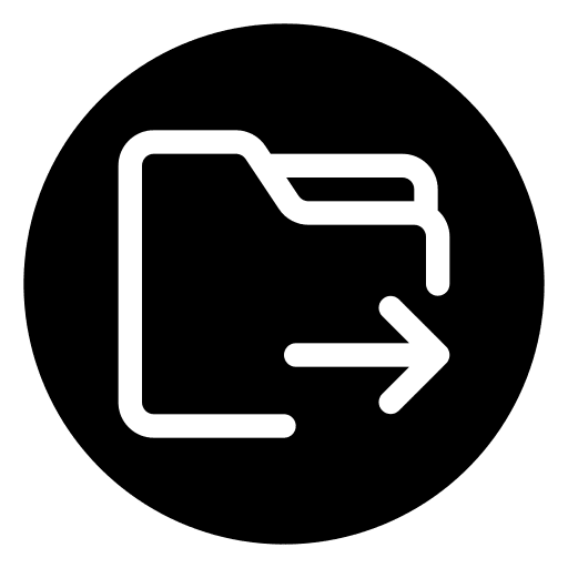 Folder send button ui icon