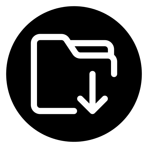 Folder storage ui down arrow icon