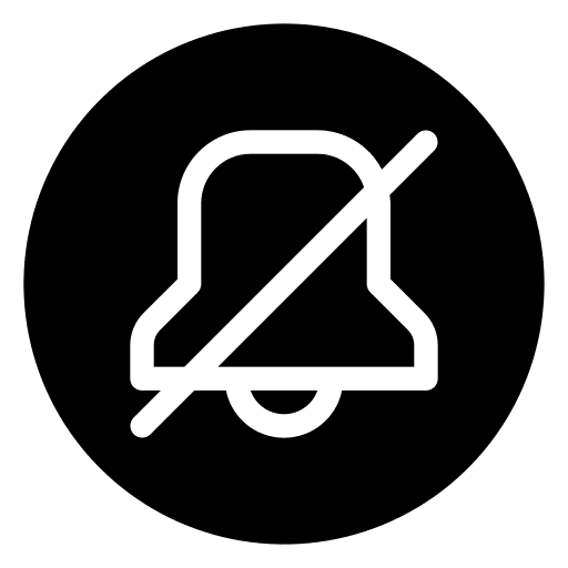 Mute off bell notification icon