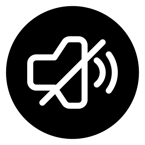 Mute user interface audio off mute icon