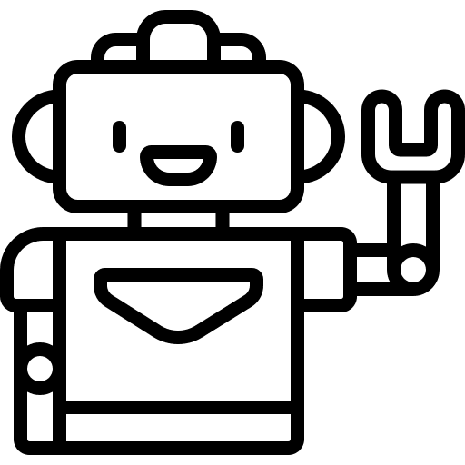 Robot science fiction technology robotics icon