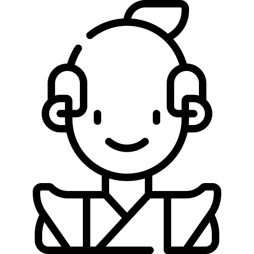 Samurai people character user icon Samurai people character user icon