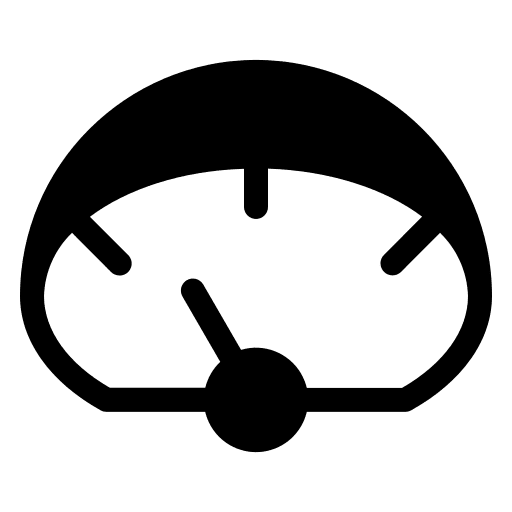 High performance website speedometer ui icon