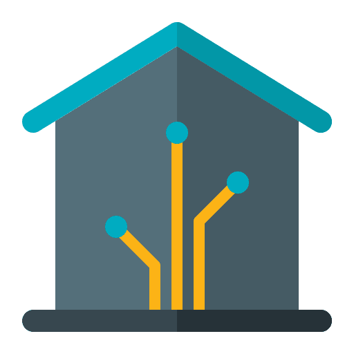 Smart house wifi electronics real estate icon