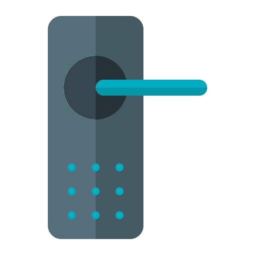 Door lock door knob home security icon Door lock door knob home security icon