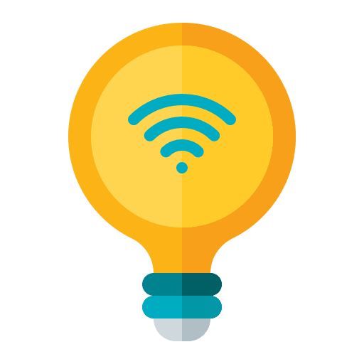 Light bulb smart bulb smart light smart home icon Light bulb smart bulb smart light smart home icon