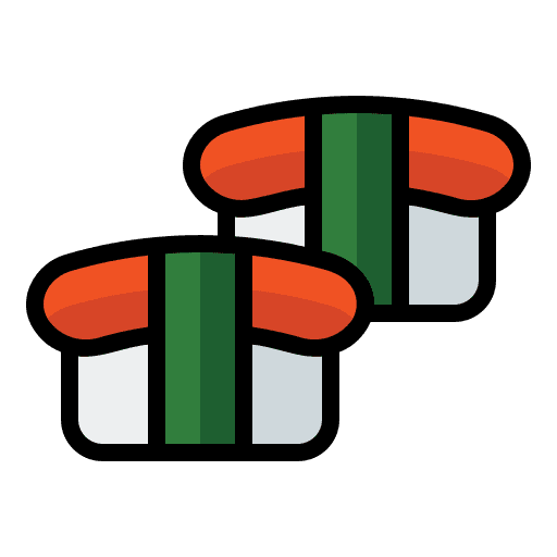 Nigiri japanese food nigiri salmon icon Nigiri japanese food nigiri salmon icon