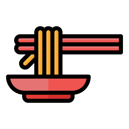 Soba asian food chinese food chopsticks icon