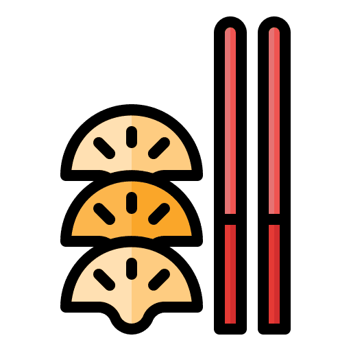 Gyoza asian food pasty japanese food icon Gyoza asian food pasty japanese food icon