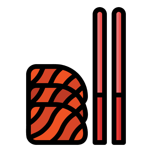 Sashimi traditional japanese food salmon icon Sashimi traditional japanese food salmon icon