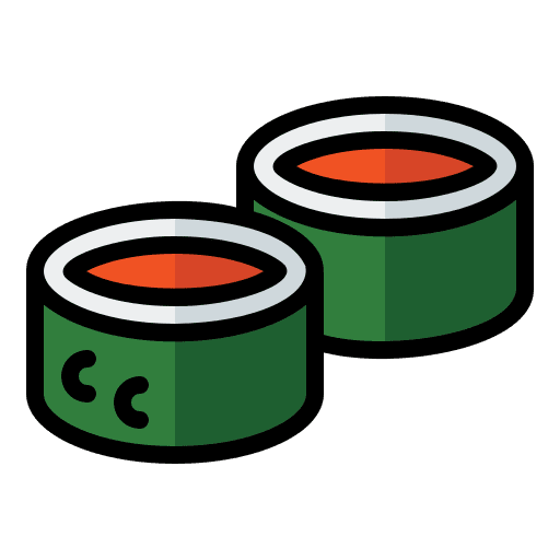Sushi maki japanese food salmon icon Sushi maki japanese food salmon icon