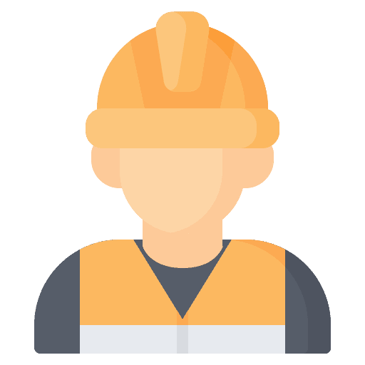 Worker engineer profession user icon