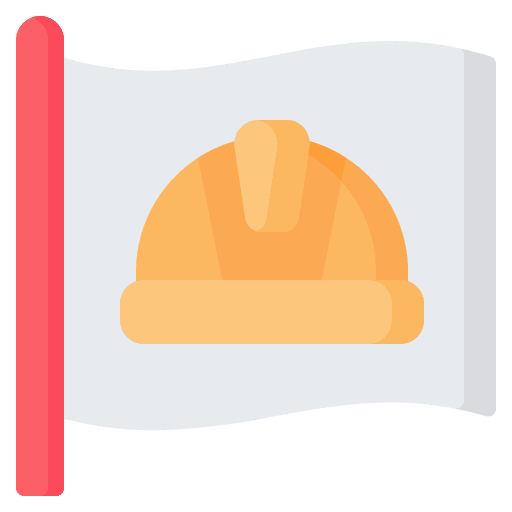 Flag construction helmet labor day icon Flag construction helmet labor day icon