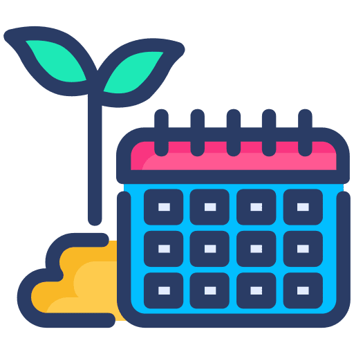 Forecast earth day time and date plant icon
