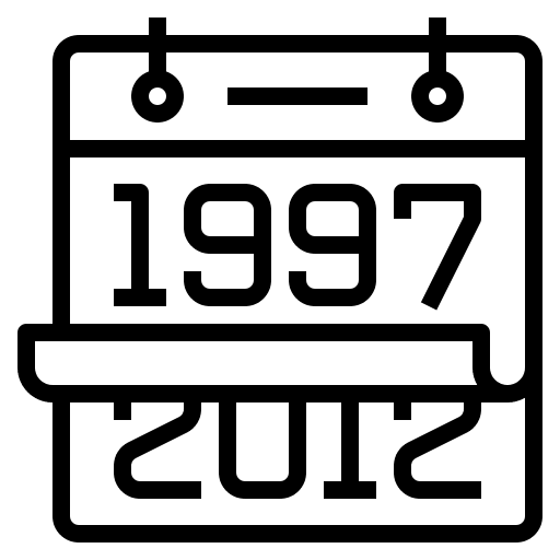 Calendar regeneration time and date 90s icon