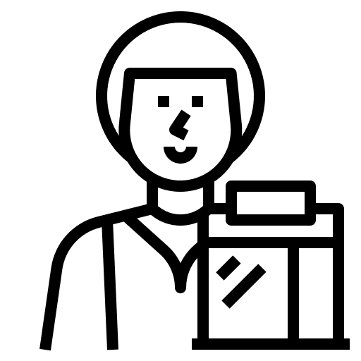 Entrepreneur shopkeeper restaurant professions and jobs icon