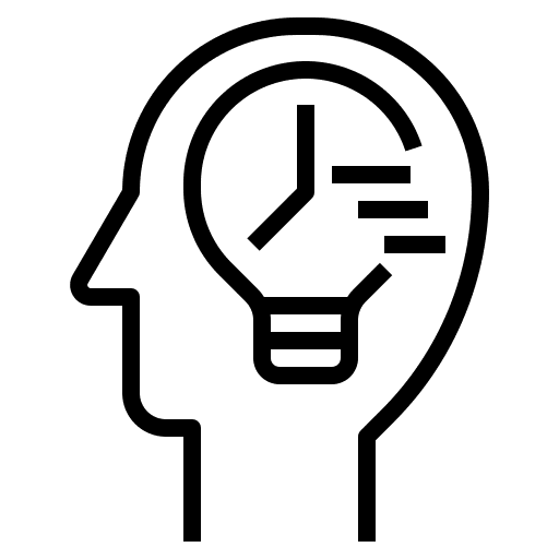 Learning think clock education icon
