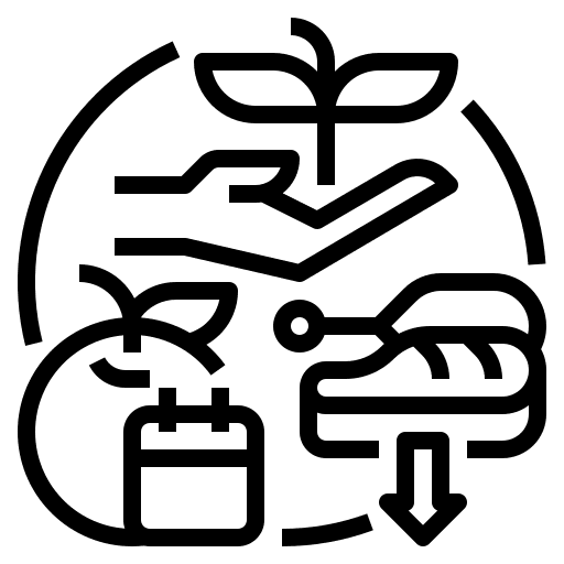 Sustainable eating organic sustainable icon