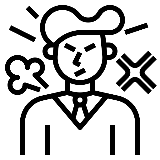 Angry frustrated headache mad icon