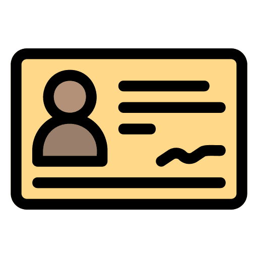 Identification card card personal id personal identification icon