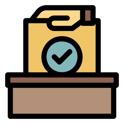 Manual voting box votes election icon