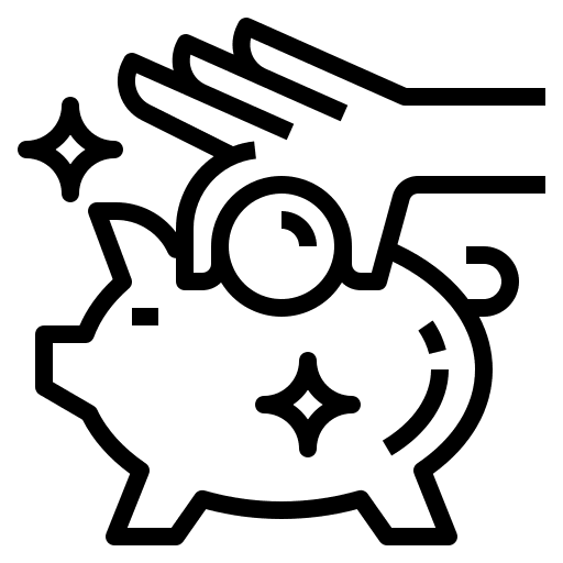 Saving money coin investment business and finance icon