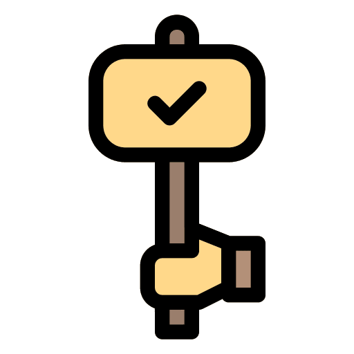Vote yes checking yes board icon Vote yes checking yes board icon