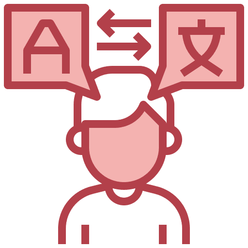 Foreign language translator foreign language user icon Foreign language translator foreign language user icon