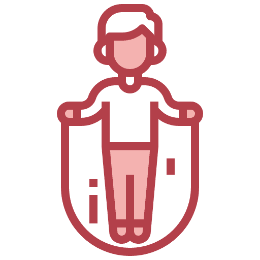 Jumping rope exercise gym gymnast icon Jumping rope exercise gym gymnast icon