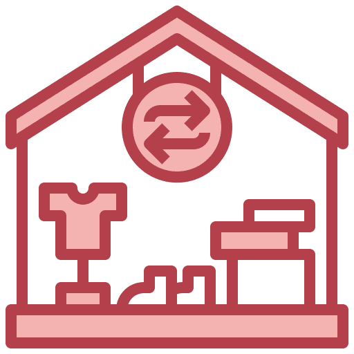 Thrift shop thrift shop commerce and shopping garment icon