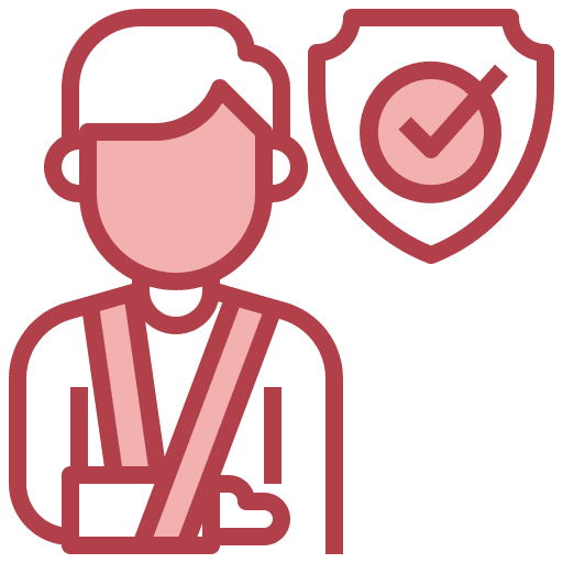 Broken arm user insurance injury icon