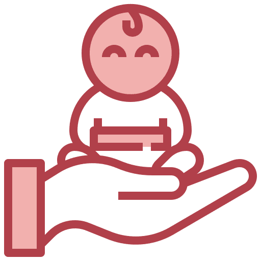 Child life insurance infant baby icon