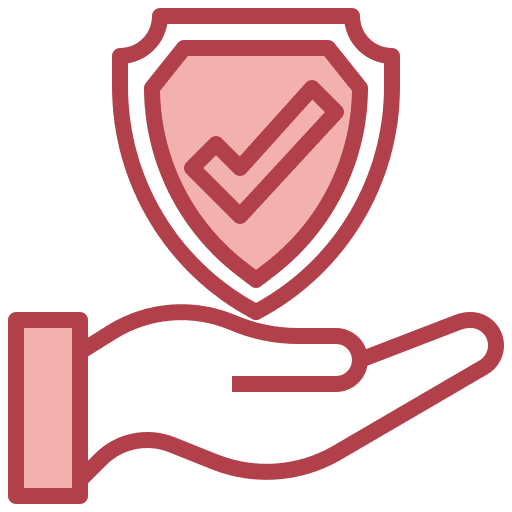 Protection safety hand safe icon