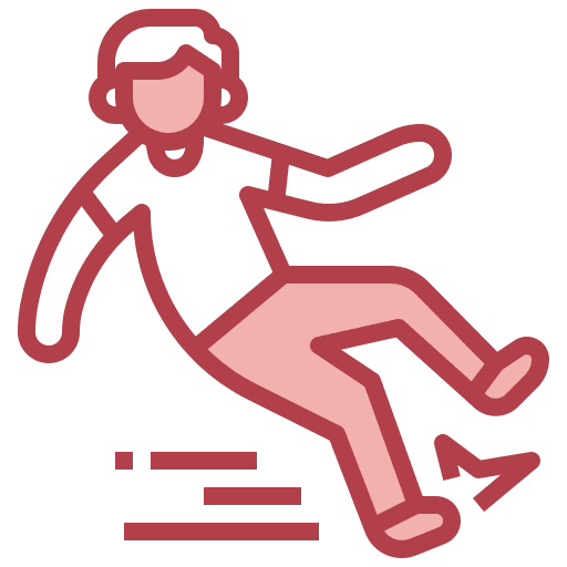 Slip people insurance accident icon