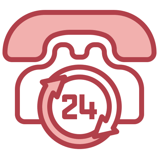 24 hours 24 hours communications helpline icon