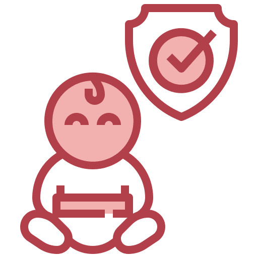 Child health protection security icon Child health protection security icon