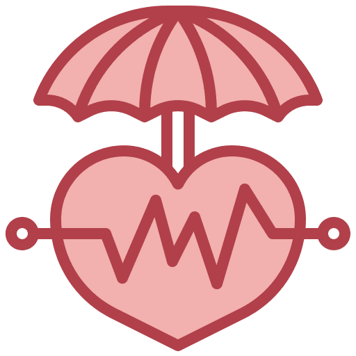 Heart security life insurance care icon Heart security life insurance care icon