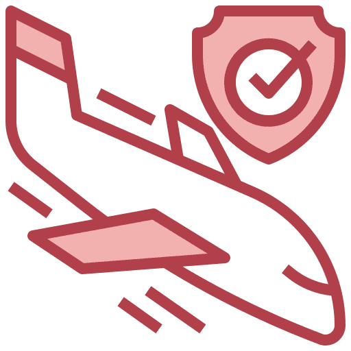 Airplane transport protection travel icon Airplane transport protection travel icon